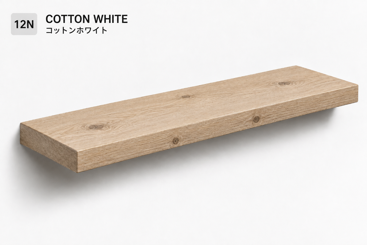 BOUQUET RUSTIC — Tono Cotton White | Balda de Roble de Lámina Entera | 8,5 cm