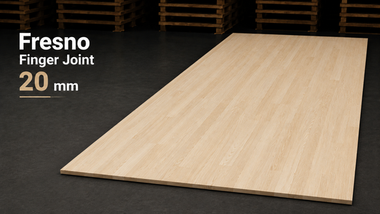 Tablero alistonado de fresno macizo · Finger Joint · 19 mm