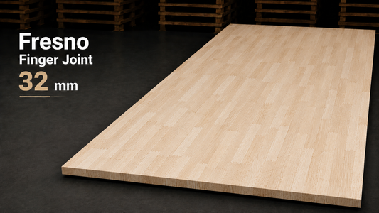 Tablero alistonado de fresno macizo · Finger Joint · 32 mm