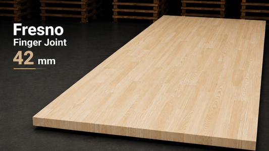 Tablero alistonado de fresno macizo · Finger Joint · 42 mm
